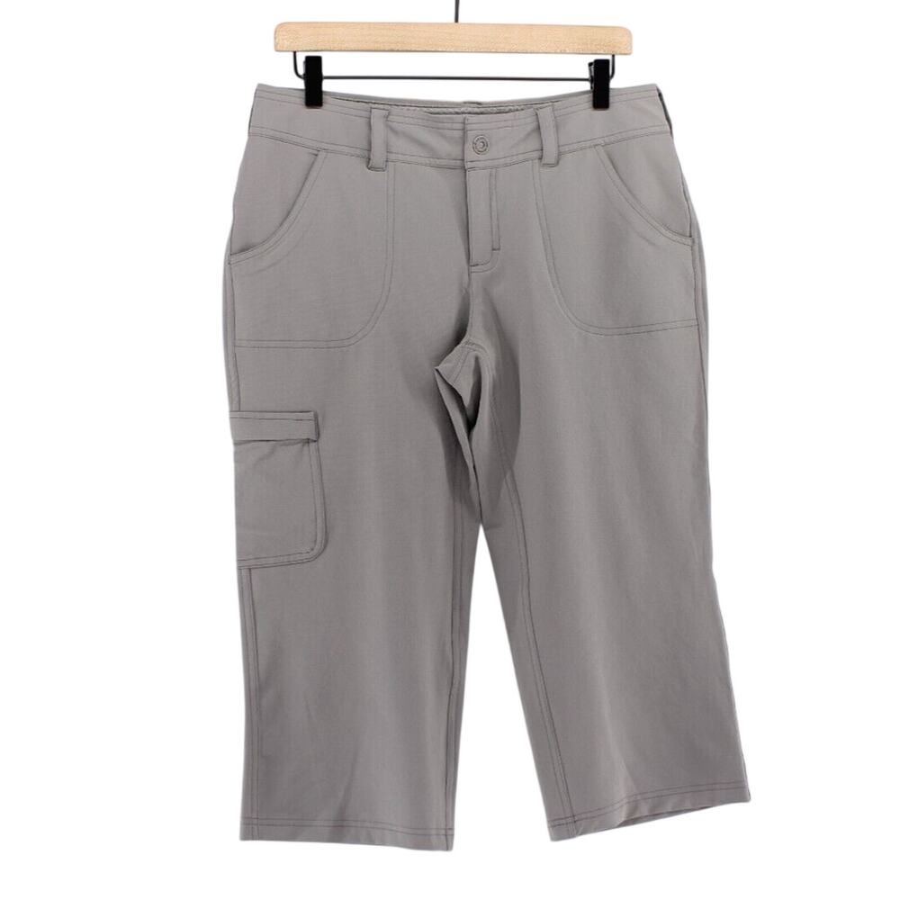 The North Face Sz 8 Women's Hiking Camping Cropped Capri Cargo Pants Grey